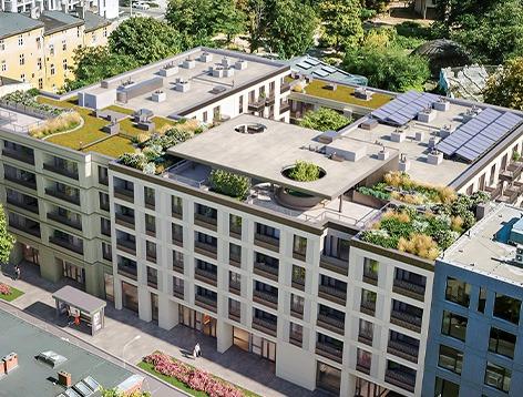 A roof terrace for residents
