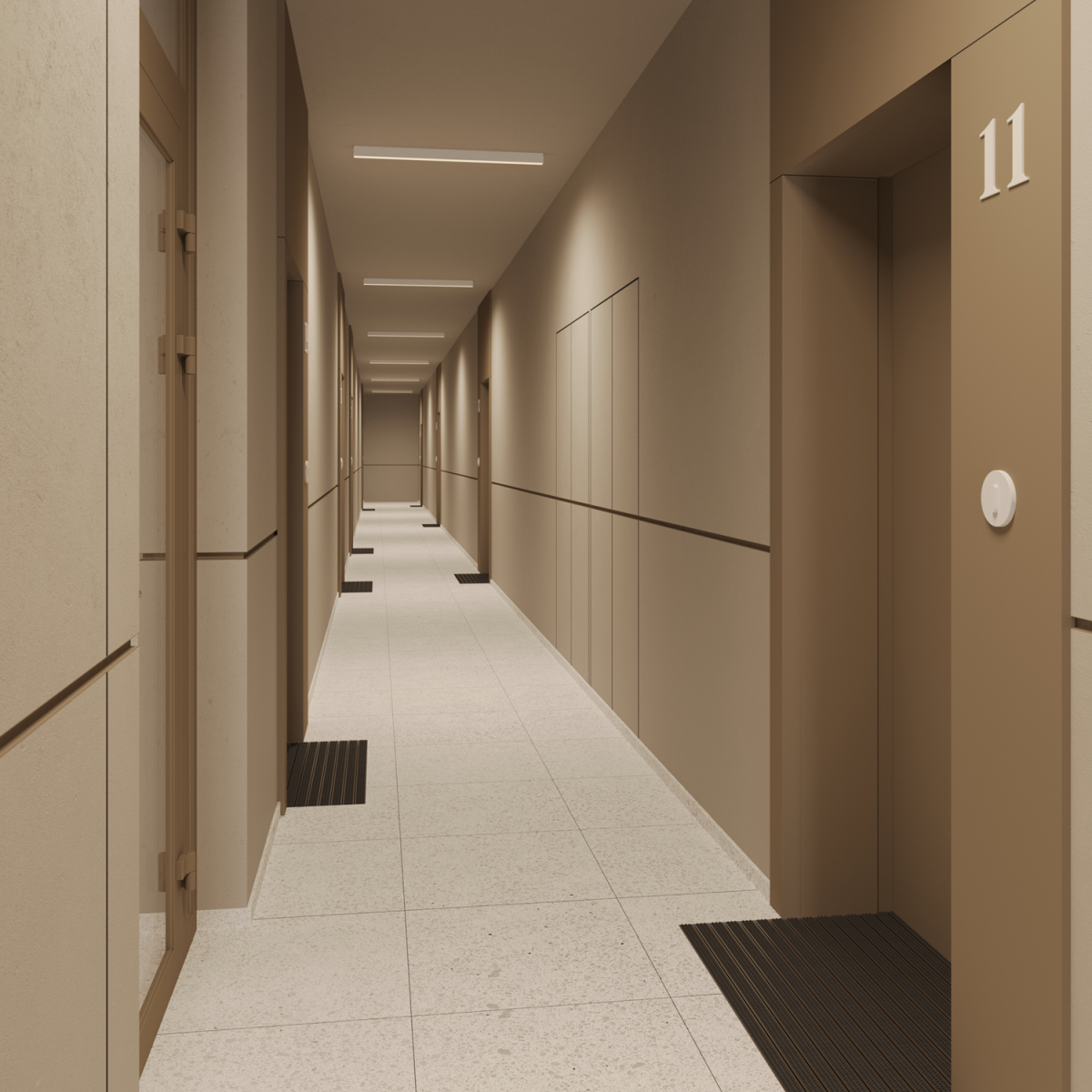 Візуалізація інтер’єрів у новій інвестиції Epika Jeżyce на вулиці Красевського в Познані