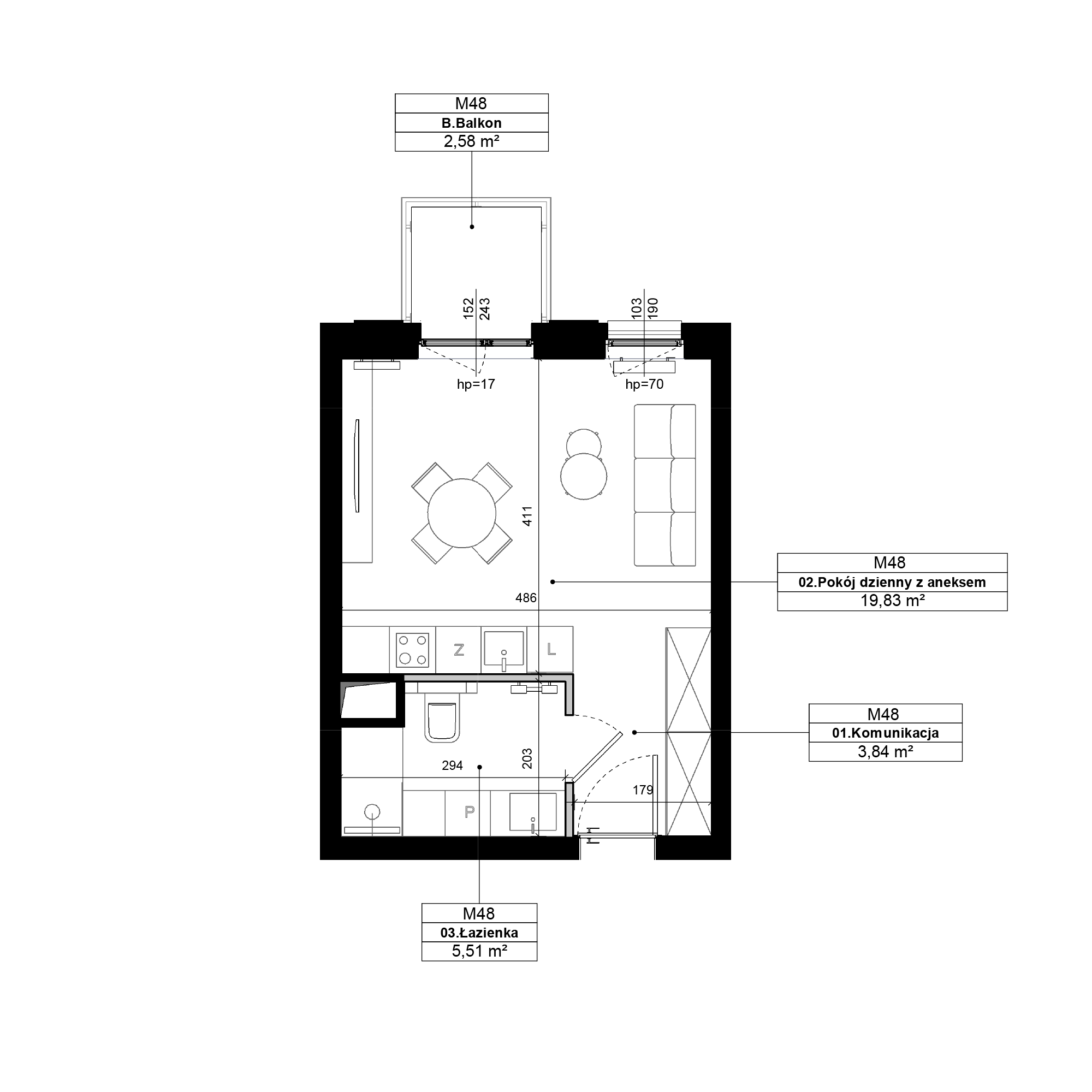 Epika Jeżyce Poznań mieszkanie deweloperskie na 1 piętrze z 1 pokojem