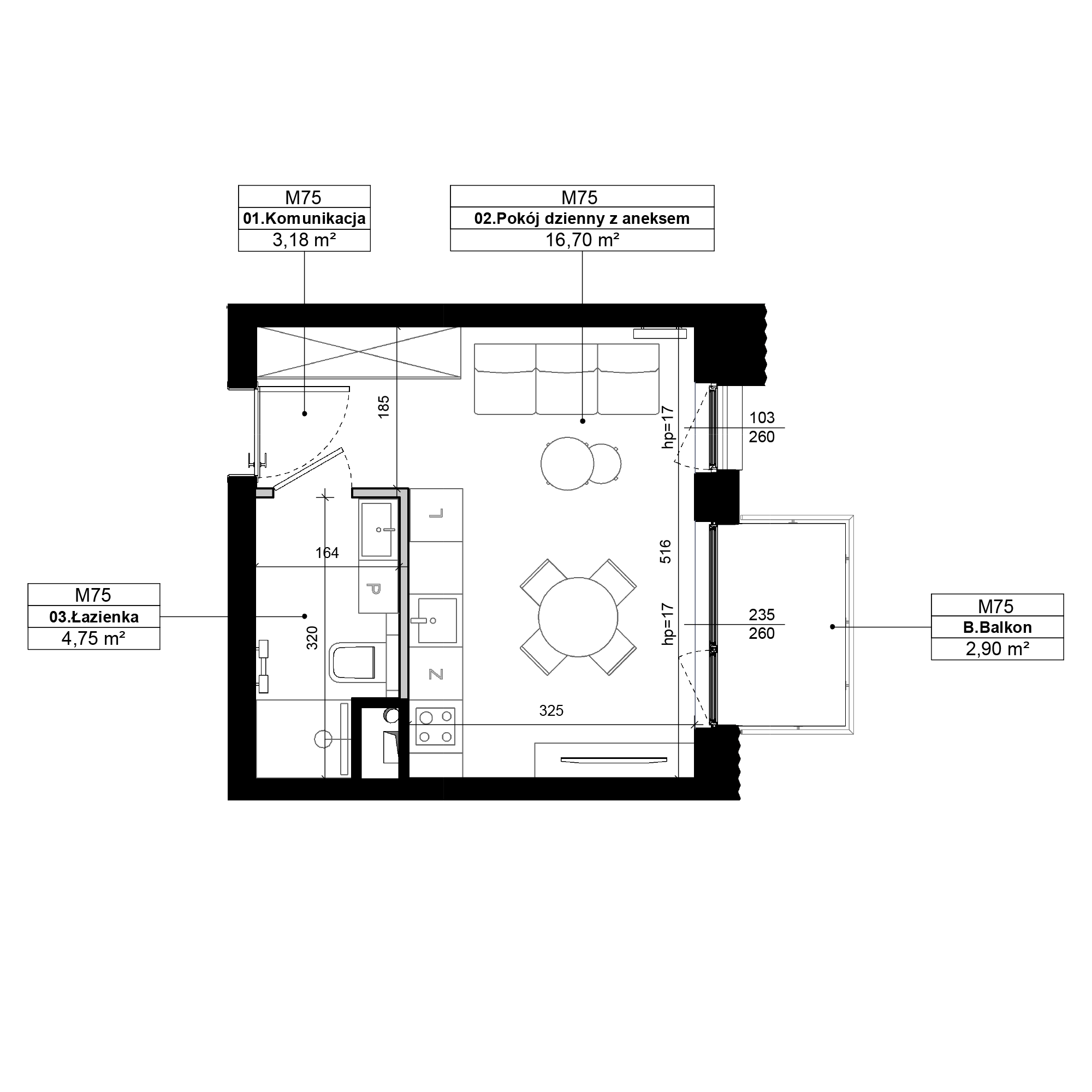 Epika Jeżyce Poznań mieszkanie deweloperskie na 2 piętrze z 1 pokojem