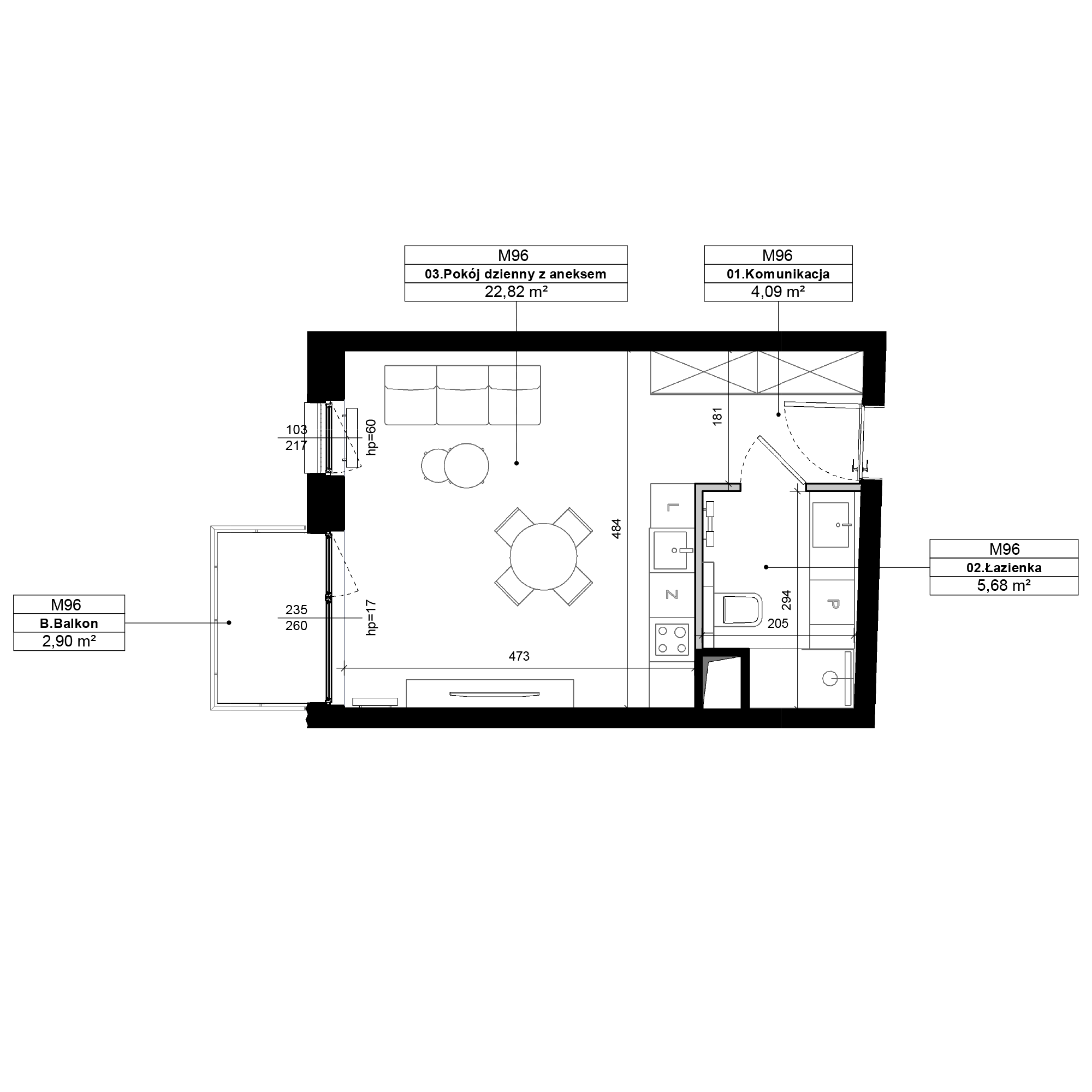 Epika Jeżyce Poznań mieszkanie deweloperskie na 2 piętrze z 1 pokojem