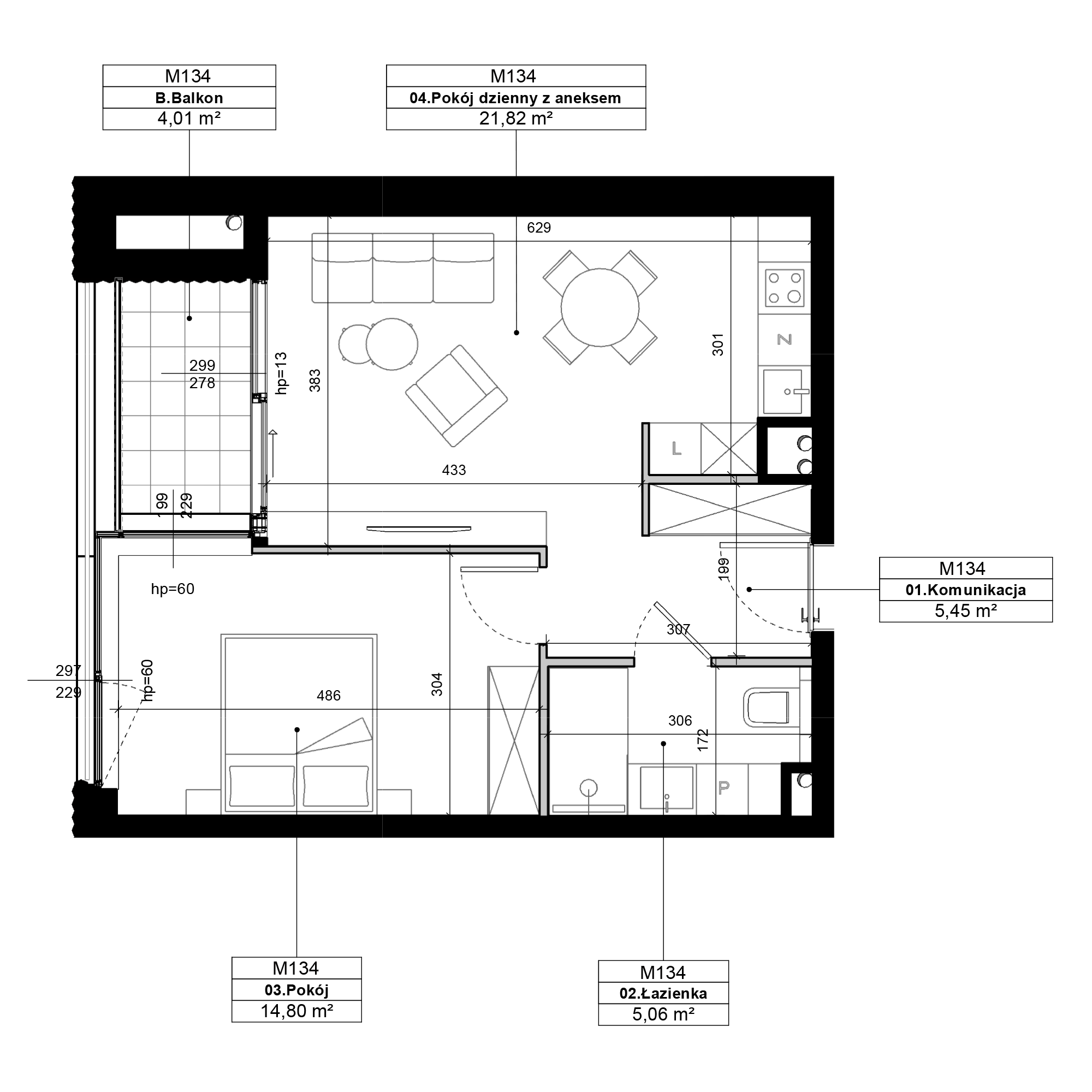 Epika Jeżyce Poznań mieszkanie deweloperskie na 3 piętrze z 2 pokojami