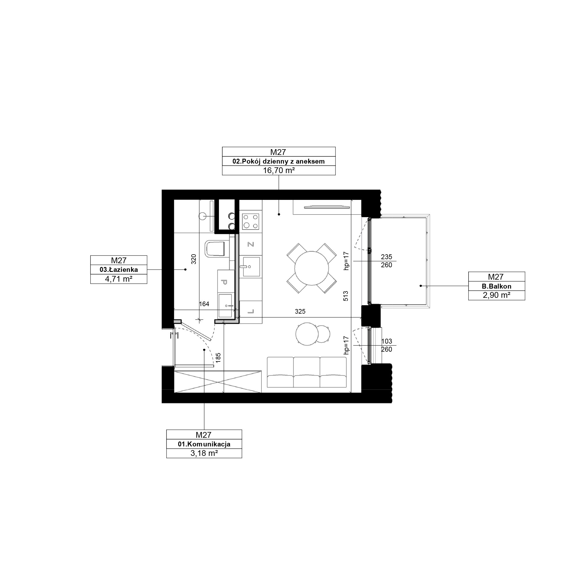 Epika Jeżyce Poznań mieszkanie deweloperskie na 1 piętrze z 1 pokojem
