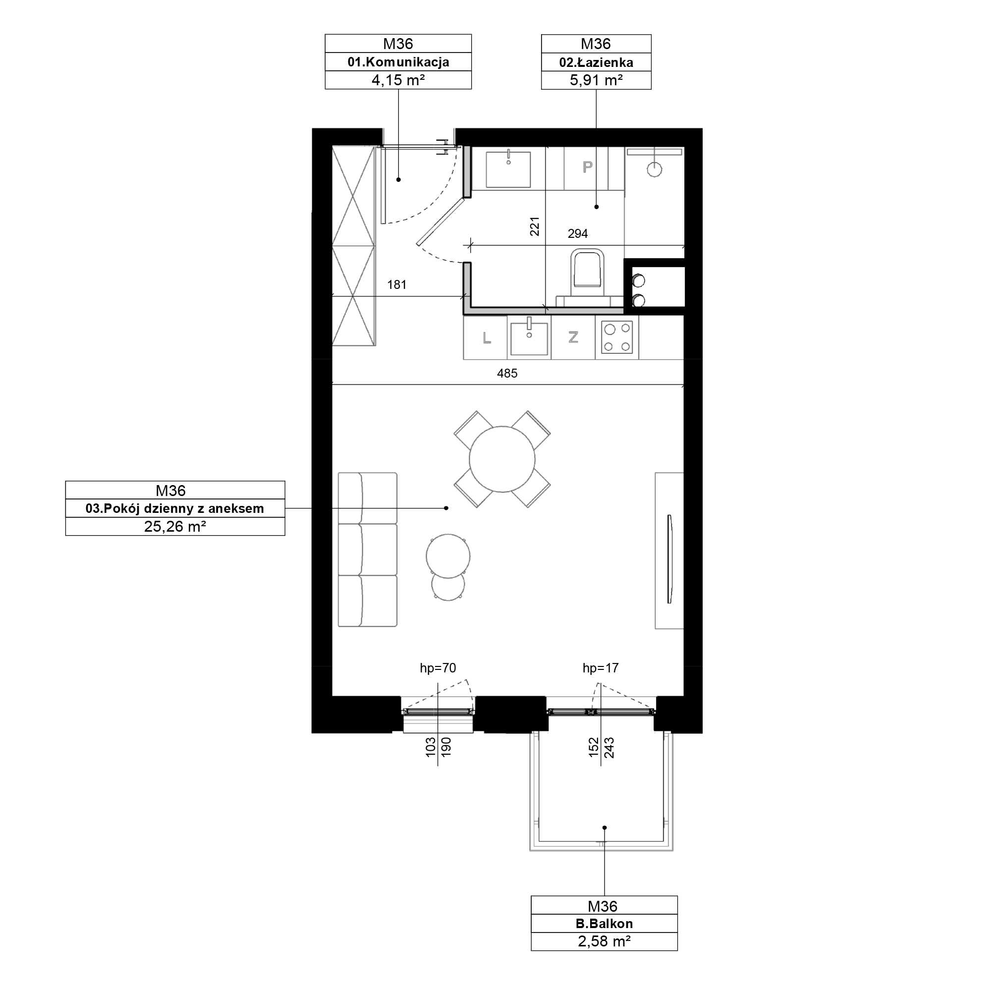 Epika Jeżyce Poznań mieszkanie deweloperskie na 1 piętrze z 1 pokojem