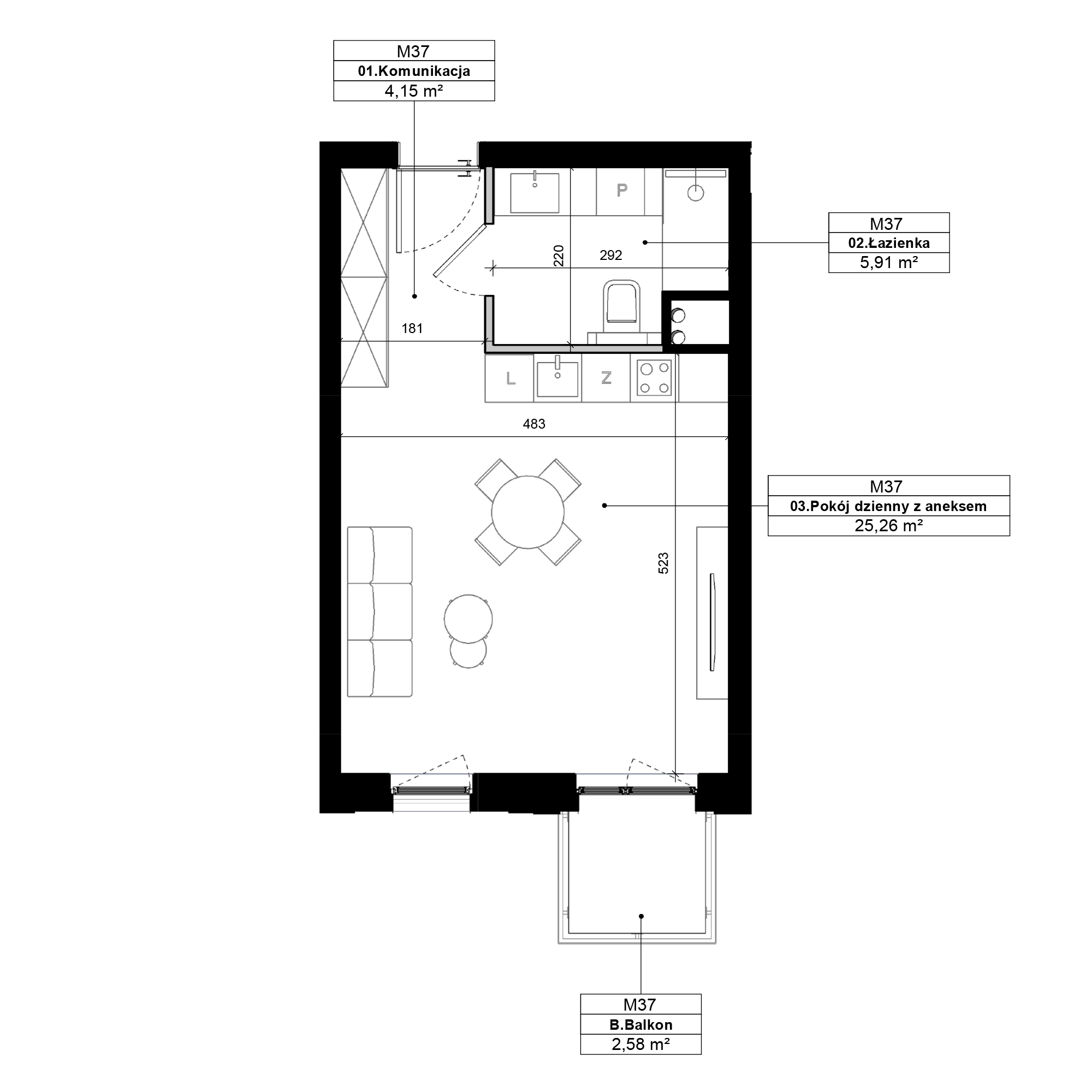 Epika Jeżyce Poznań mieszkanie deweloperskie na 1 piętrze z 1 pokojem