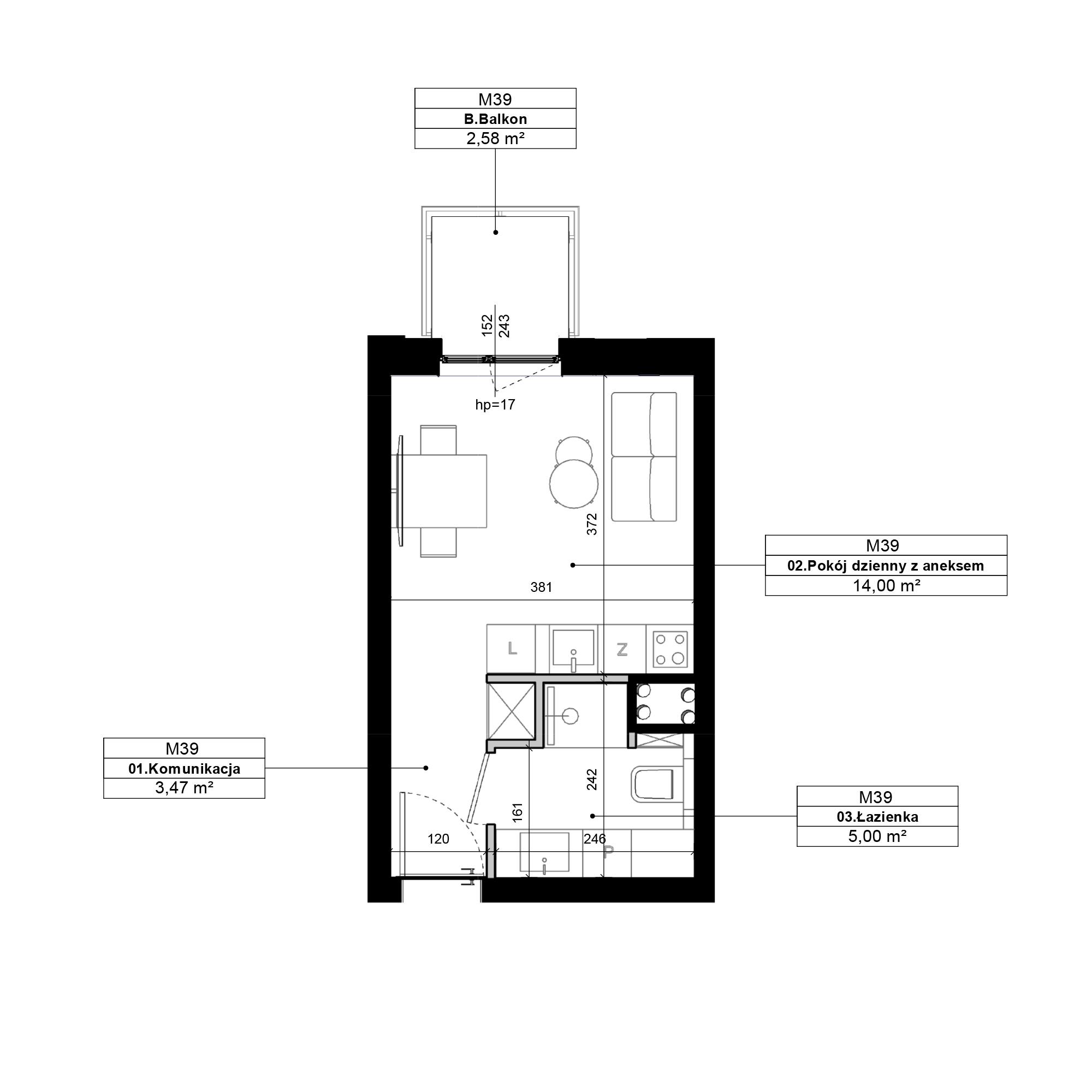 Epika Jeżyce Poznań mieszkanie deweloperskie na 1 piętrze z 1 pokojem