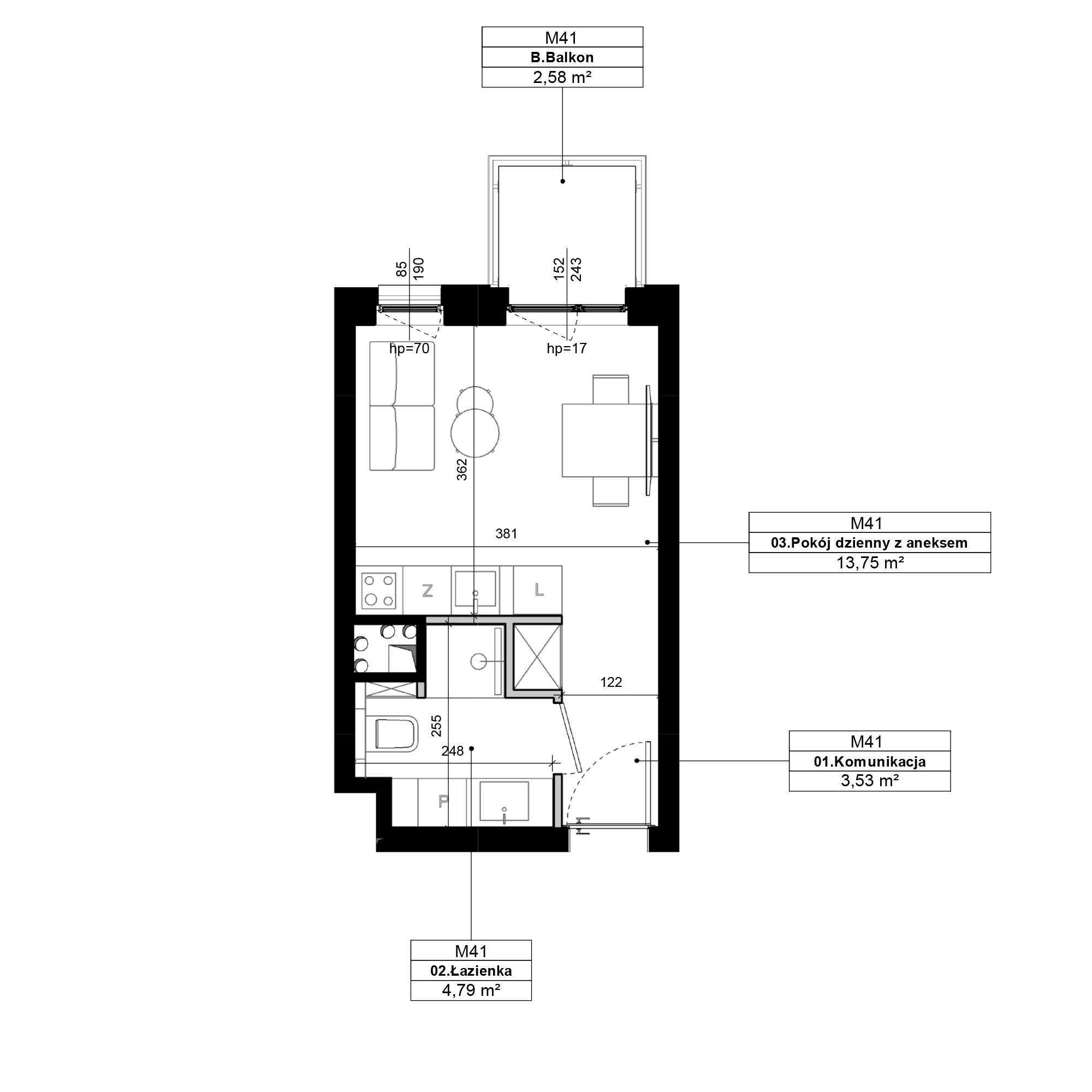 Epika Jeżyce Poznań mieszkanie deweloperskie na 1 piętrze z 1 pokojem