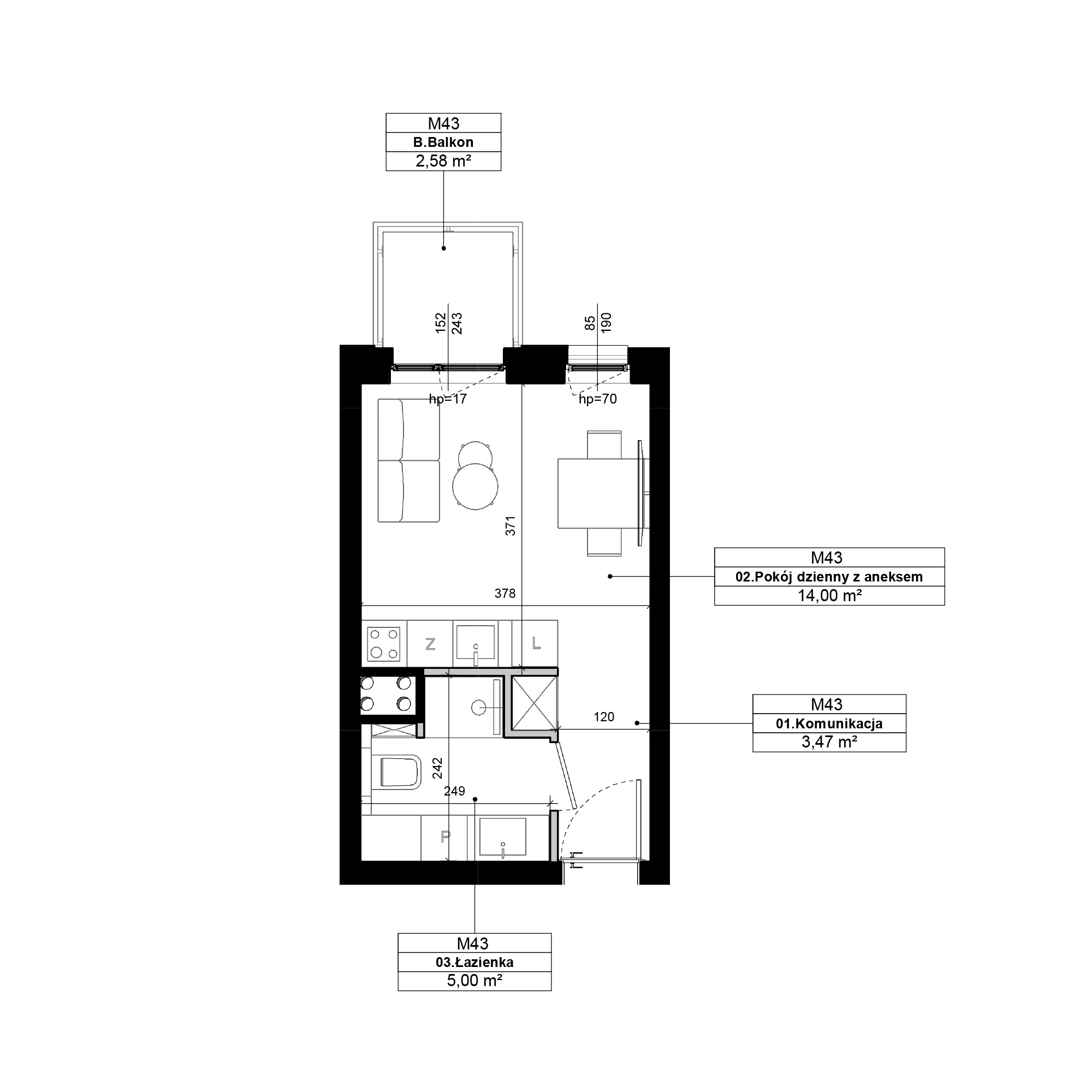 Epika Jeżyce Poznań mieszkanie deweloperskie na 1 piętrze z 1 pokojem