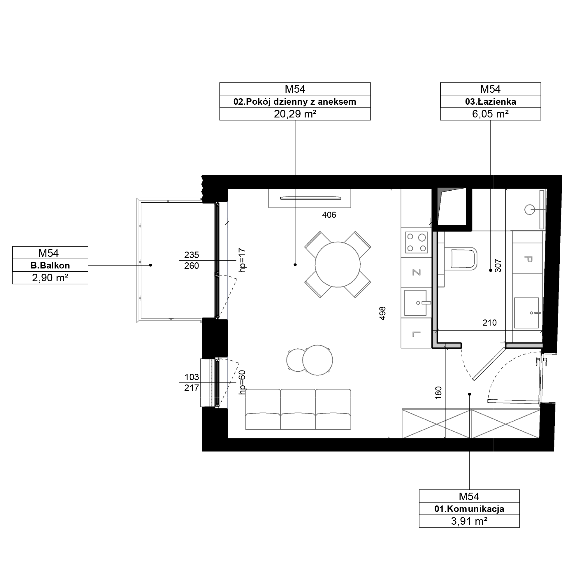 Epika Jeżyce Poznań mieszkanie deweloperskie na 1 piętrze z 1 pokojem