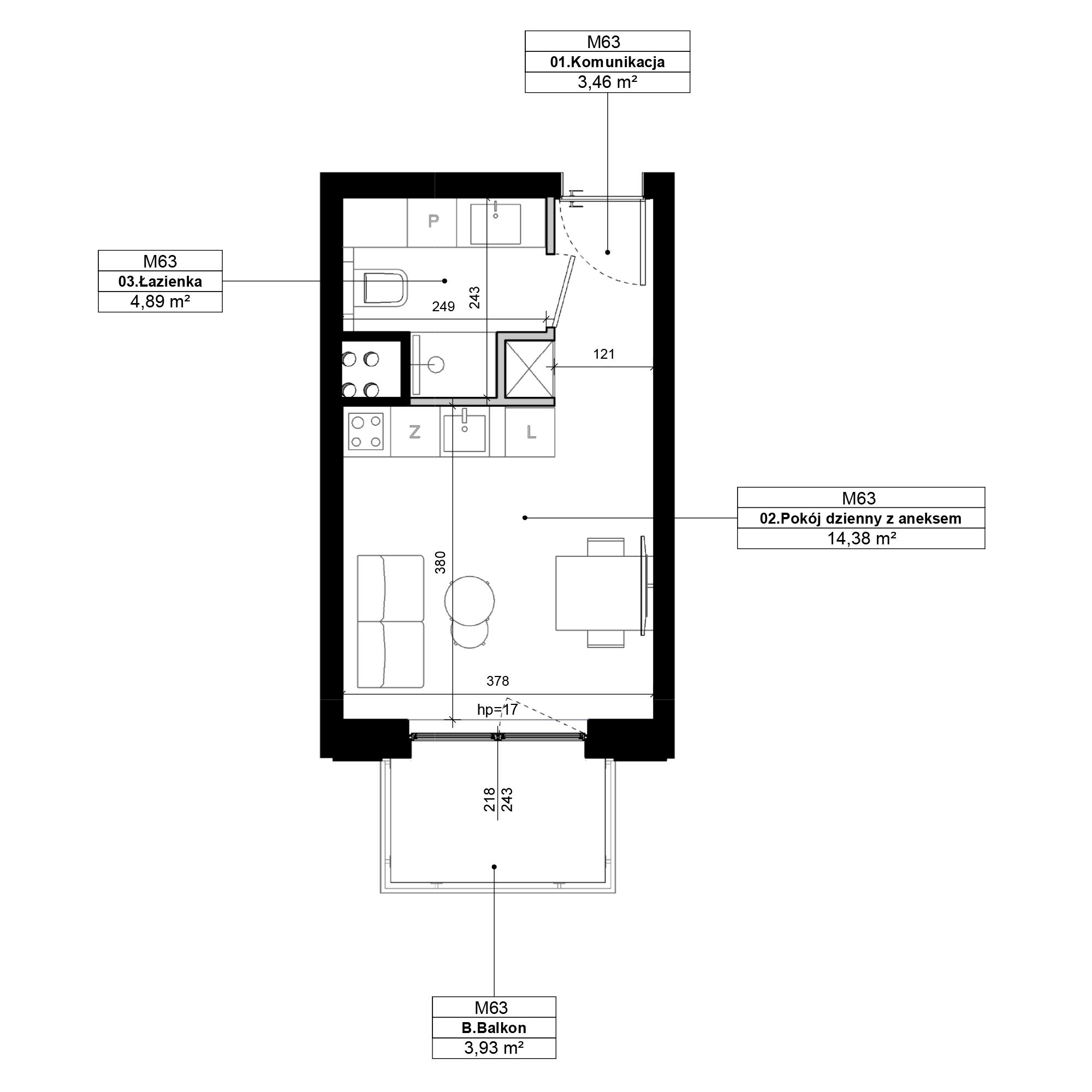 Epika Jeżyce Poznań mieszkanie deweloperskie na 1 piętrze z 1 pokojem