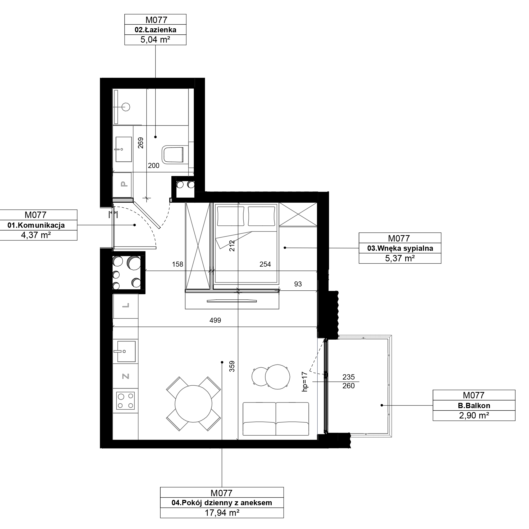 Epika Jeżyce Poznań mieszkanie deweloperskie na 2 piętrze z 1 pokojem
