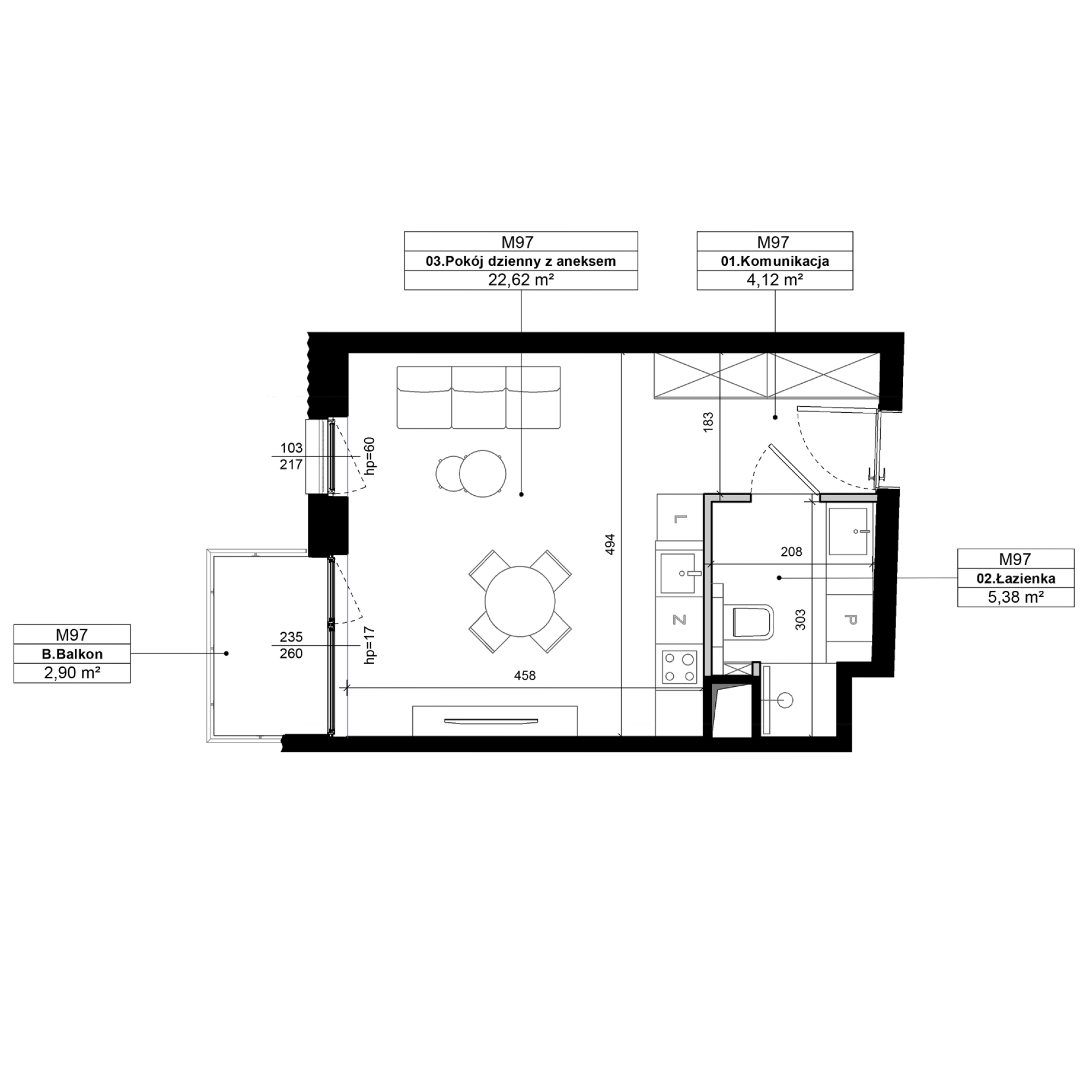 Epika Jeżyce Poznań mieszkanie deweloperskie na 2 piętrze z 1 pokojem