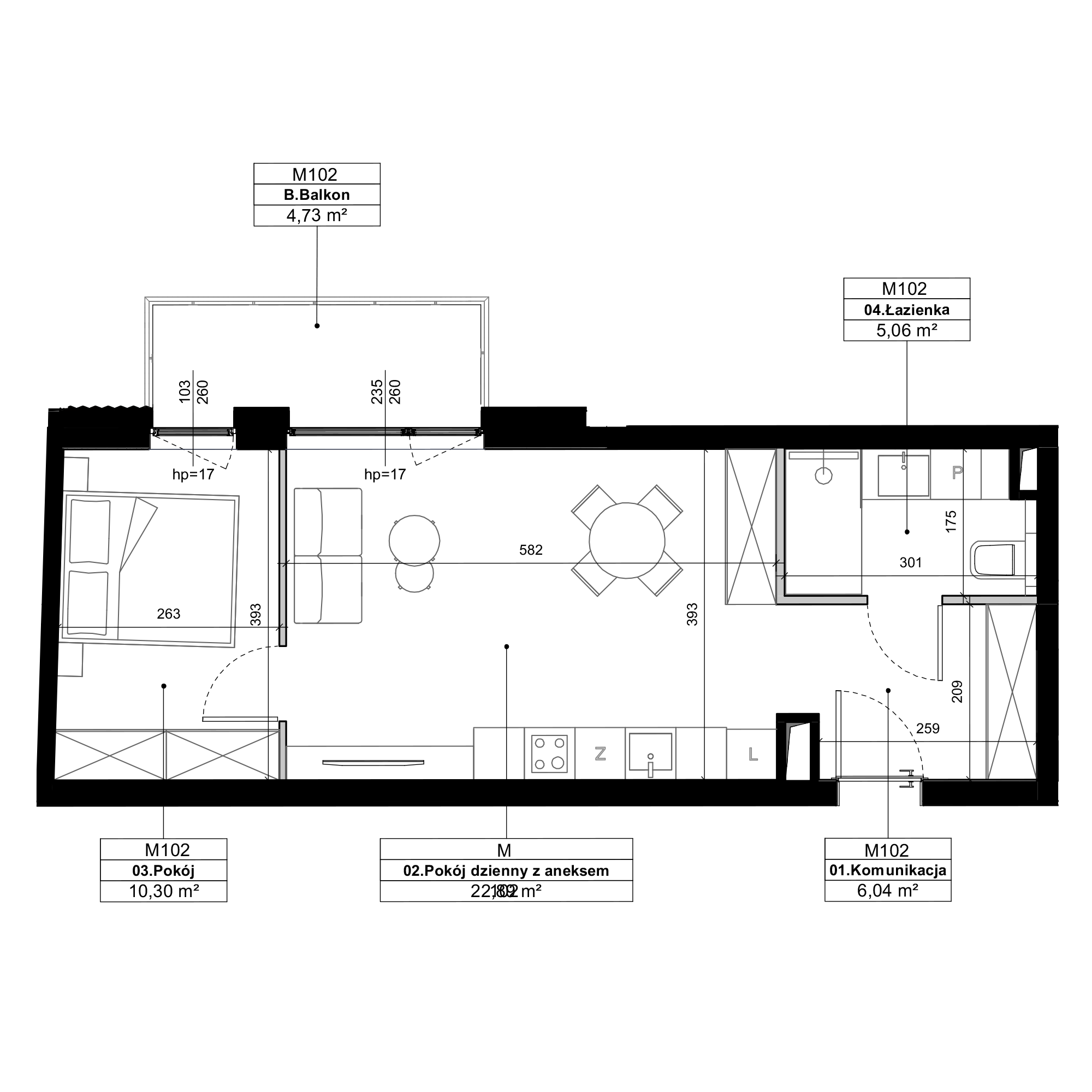 Epika Jeżyce Poznań mieszkanie deweloperskie na 2 piętrze z 2 pokojami