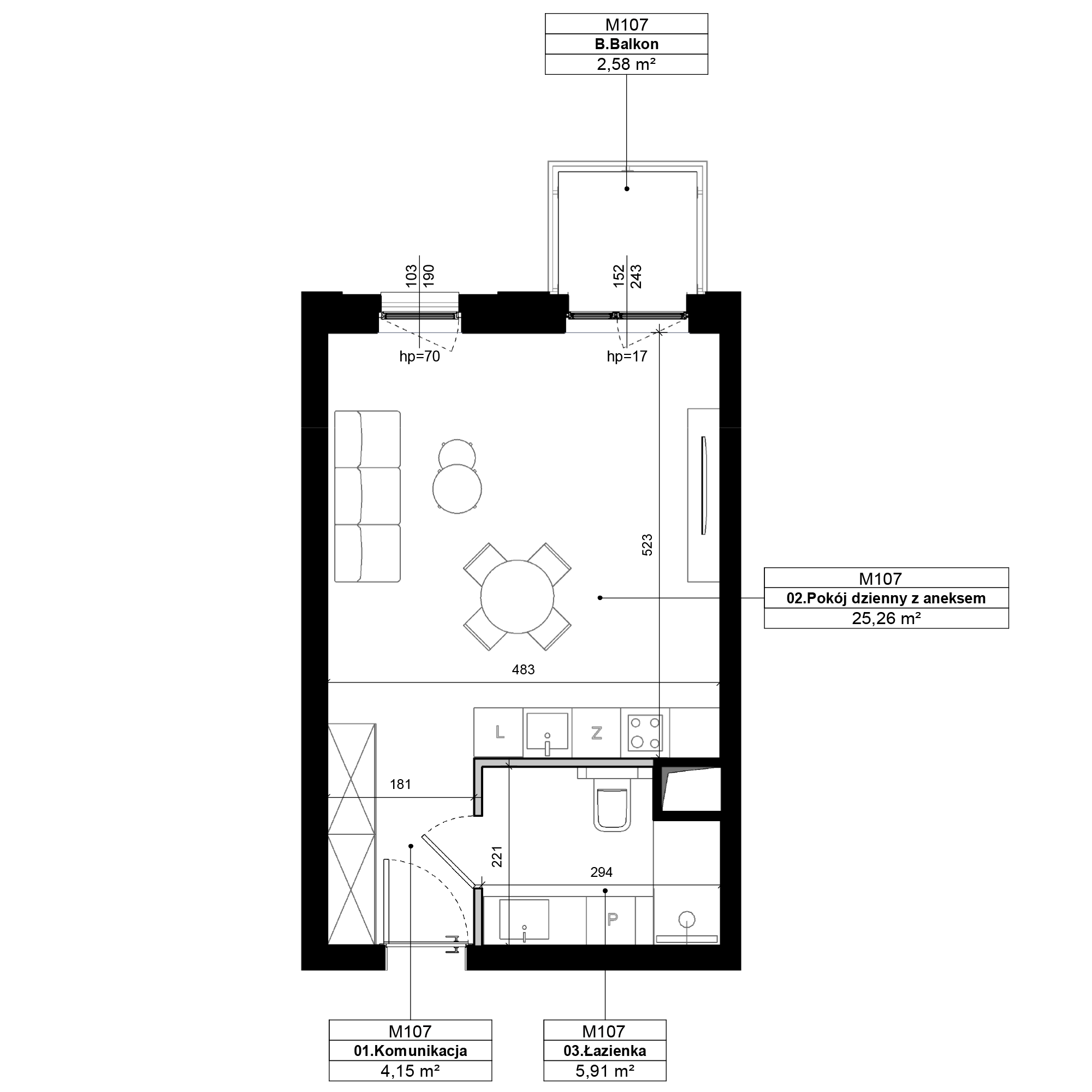 Epika Jeżyce Poznań mieszkanie deweloperskie na 2 piętrze z 1 pokojem
