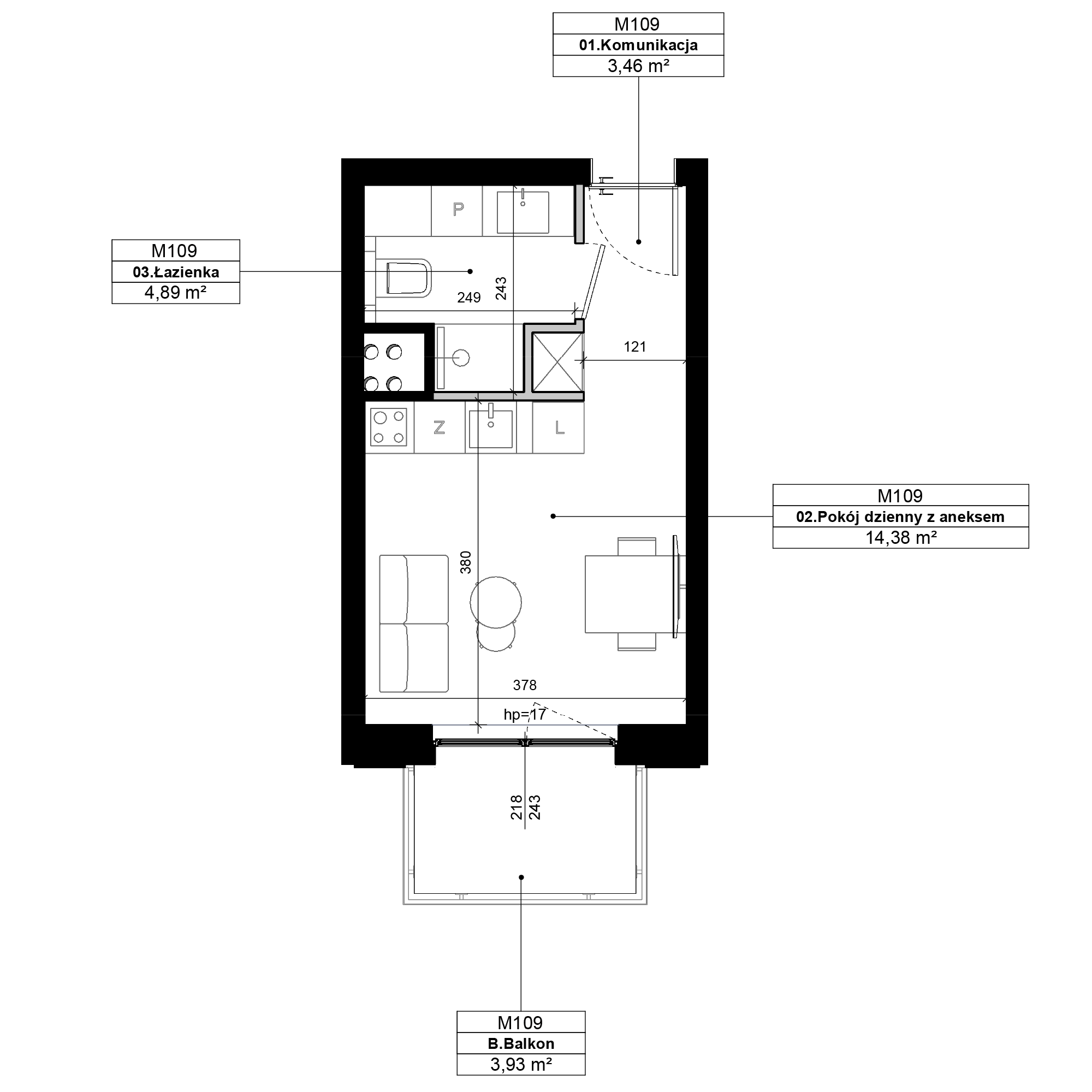 Epika Jeżyce Poznań mieszkanie deweloperskie na 2 piętrze z 1 pokojem