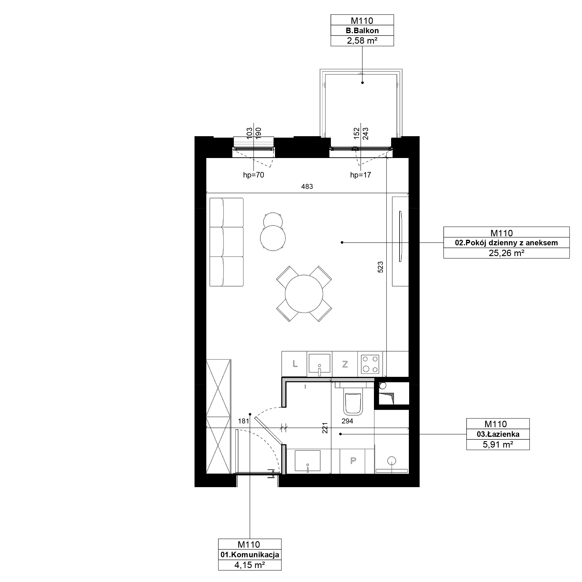 Epika Jeżyce Poznań mieszkanie deweloperskie na 2 piętrze z 1 pokojem