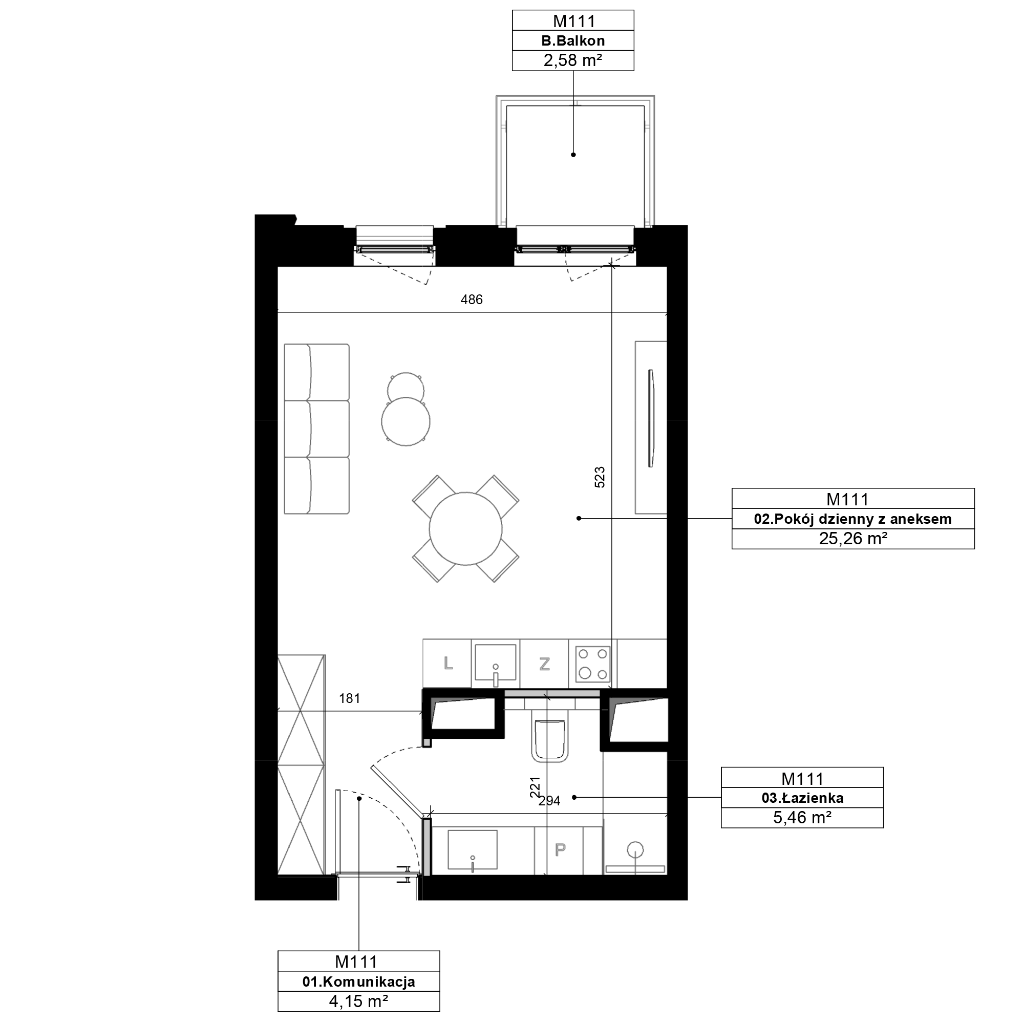 Epika Jeżyce Poznań mieszkanie deweloperskie na 2 piętrze z 1 pokojem