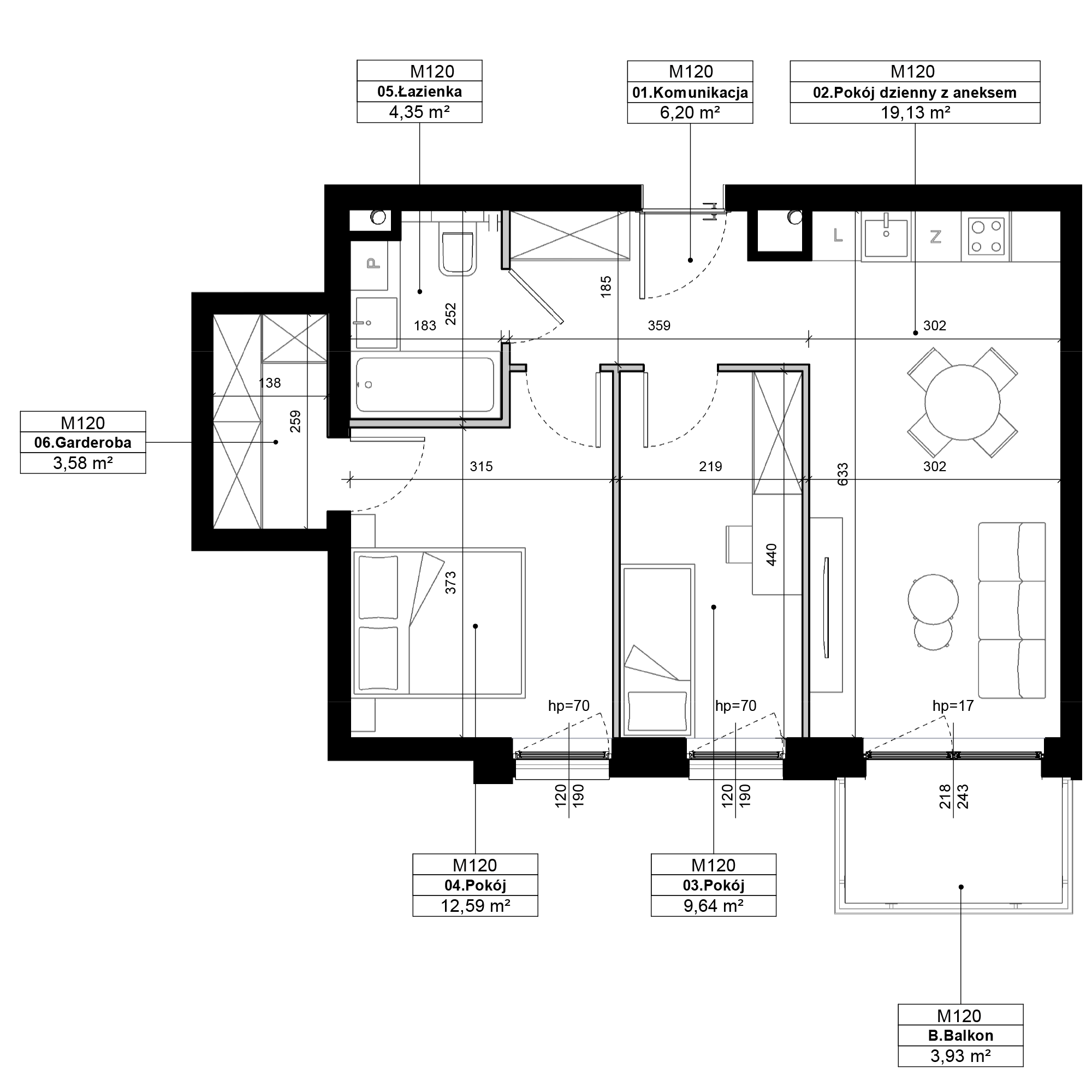 Epika Jeżyce Poznań mieszkanie deweloperskie na 3 piętrze z 3 pokojami