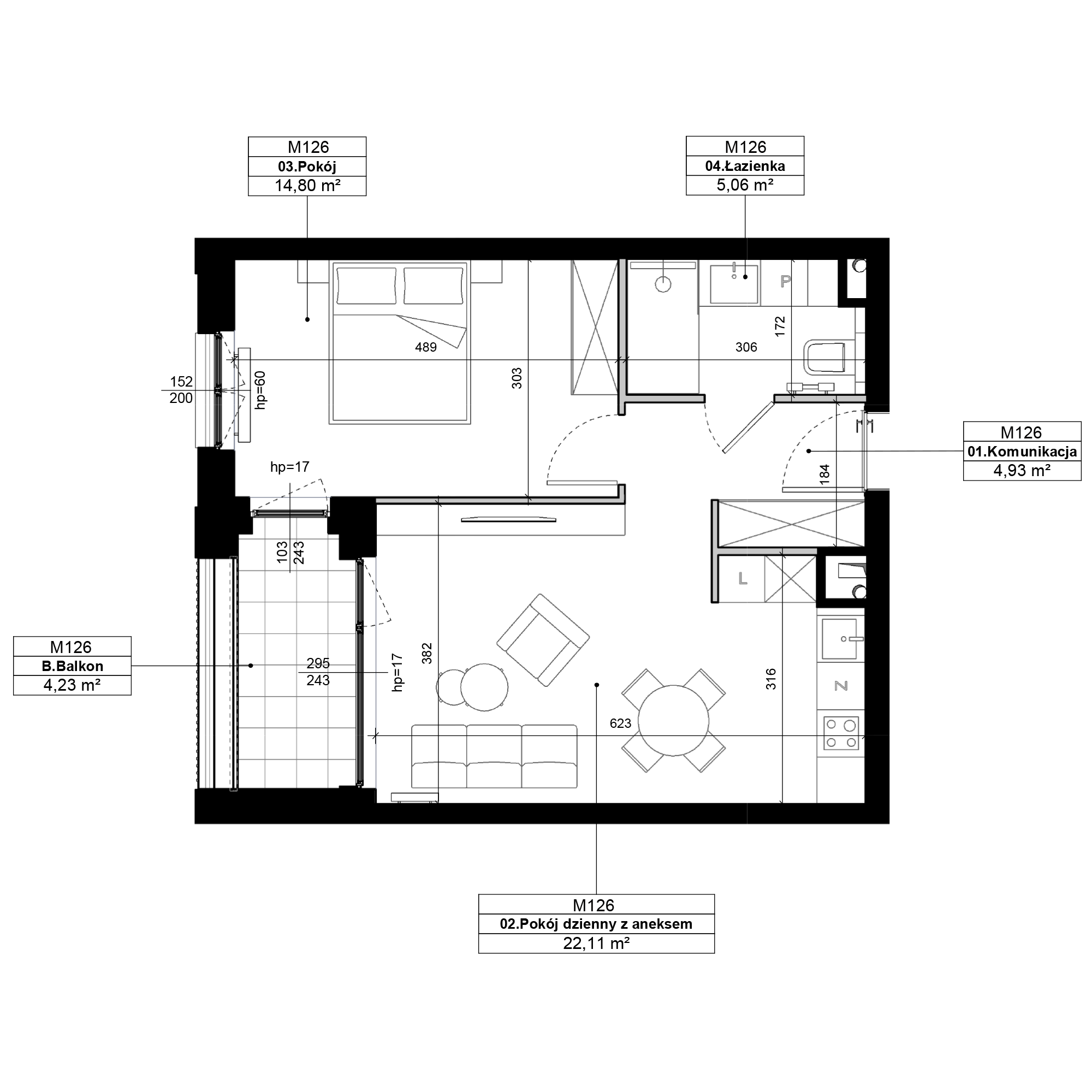 Epika Jeżyce Poznań mieszkanie deweloperskie na 3 piętrze z 2 pokojami