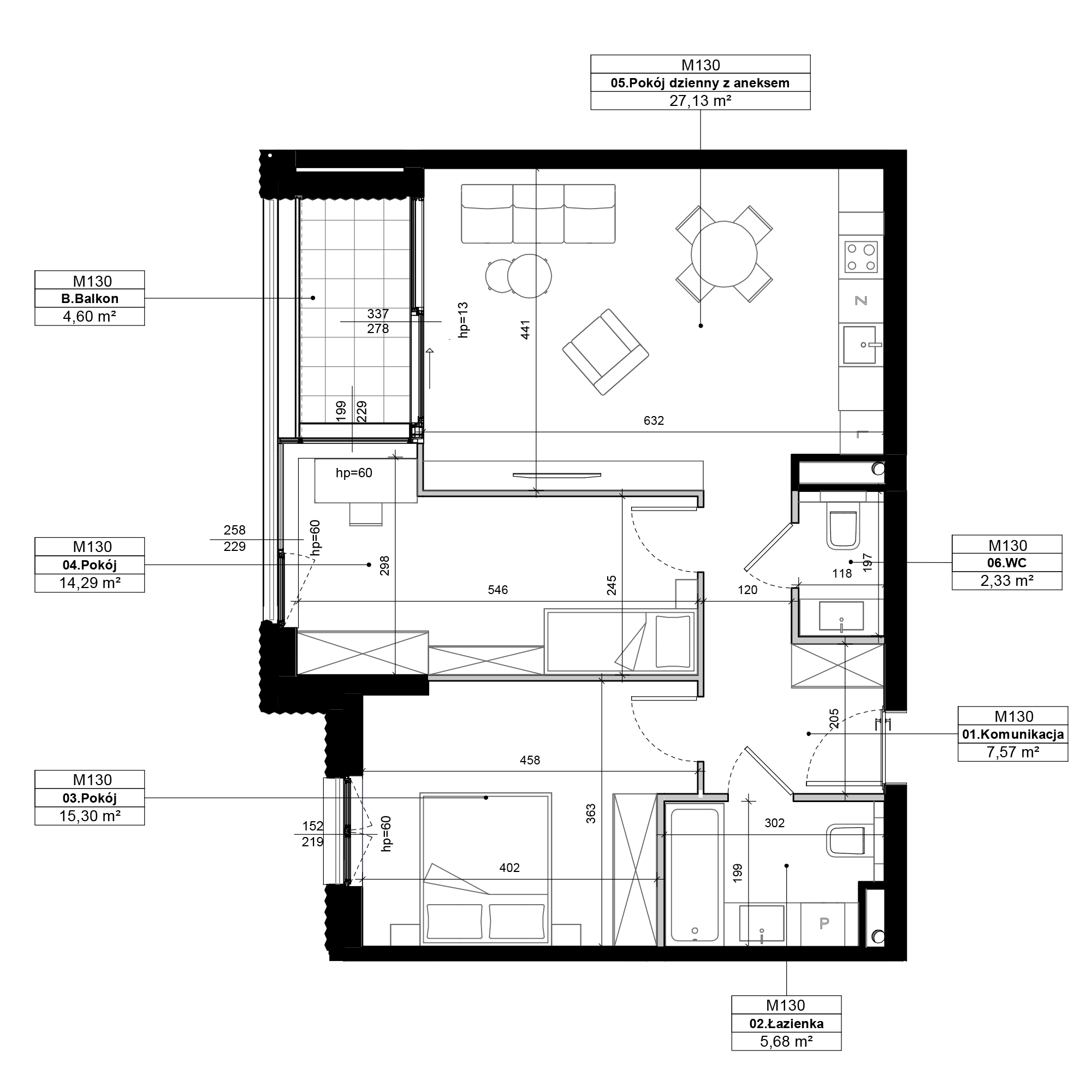 Epika Jeżyce Poznań mieszkanie deweloperskie na 3 piętrze z 3 pokojami