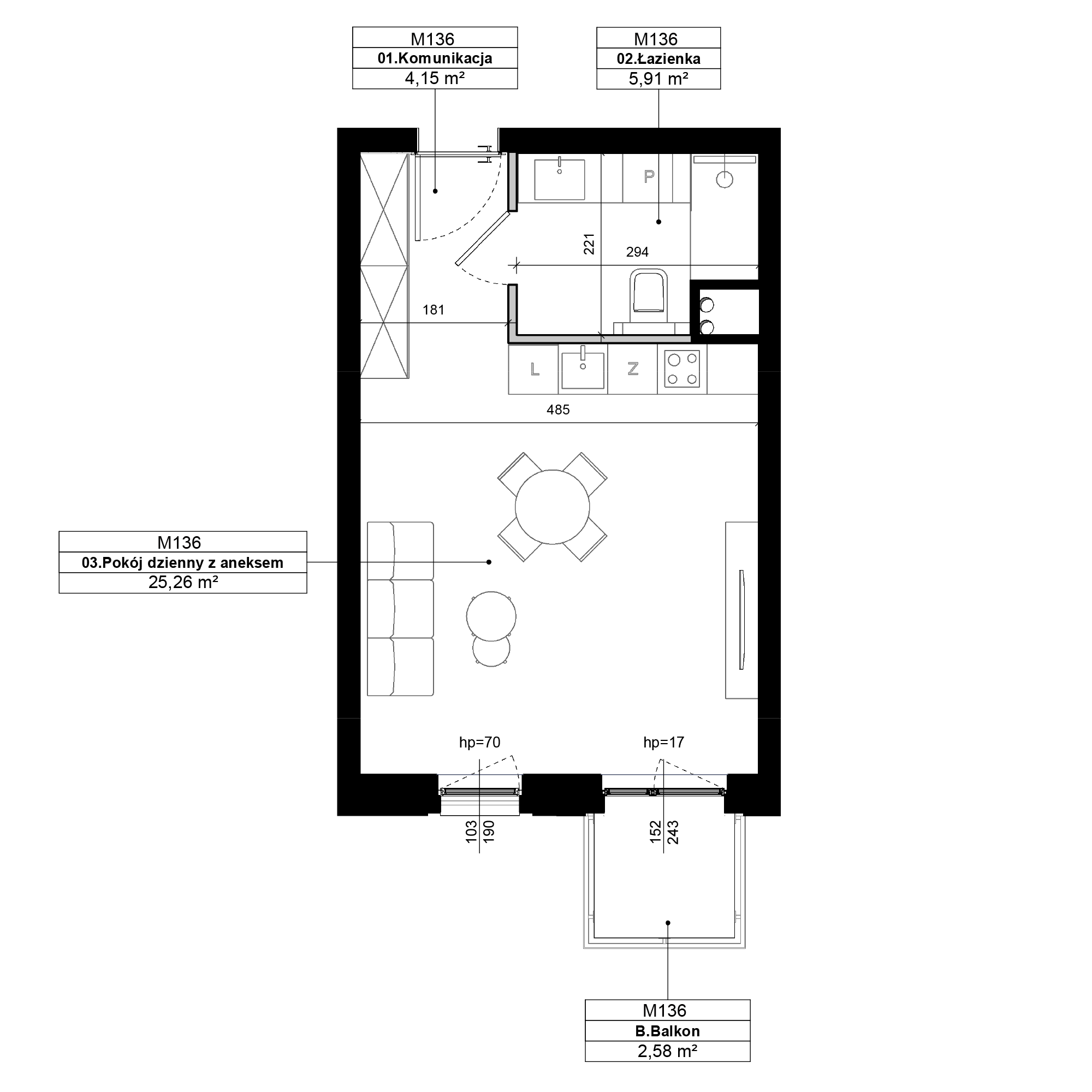 Epika Jeżyce Poznań mieszkanie deweloperskie na 3 piętrze z 1 pokojem