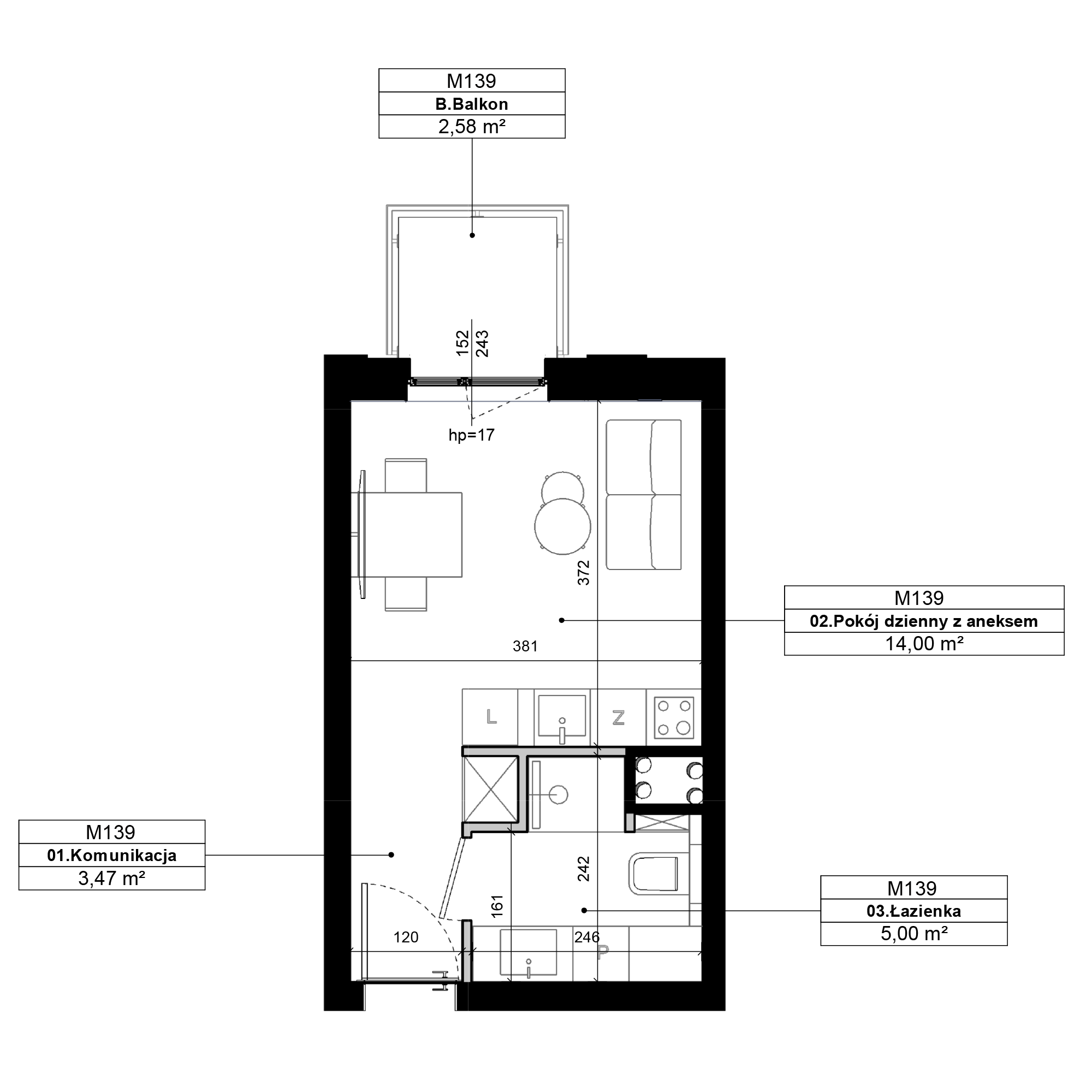 Epika Jeżyce Poznań mieszkanie deweloperskie na 3 piętrze z 1 pokojem