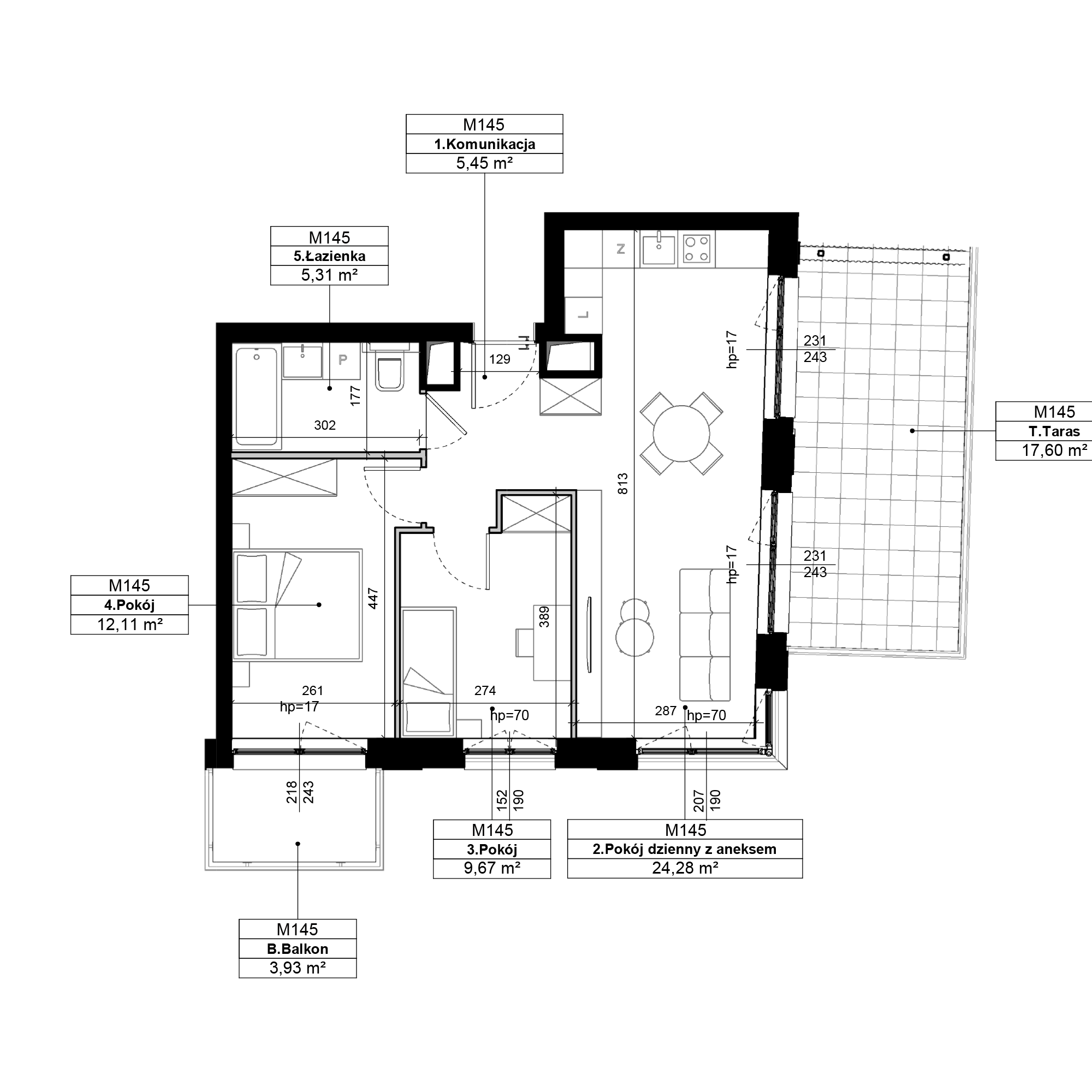 Epika Jeżyce Poznań mieszkanie deweloperskie na 4 piętrze z 3 pokojami