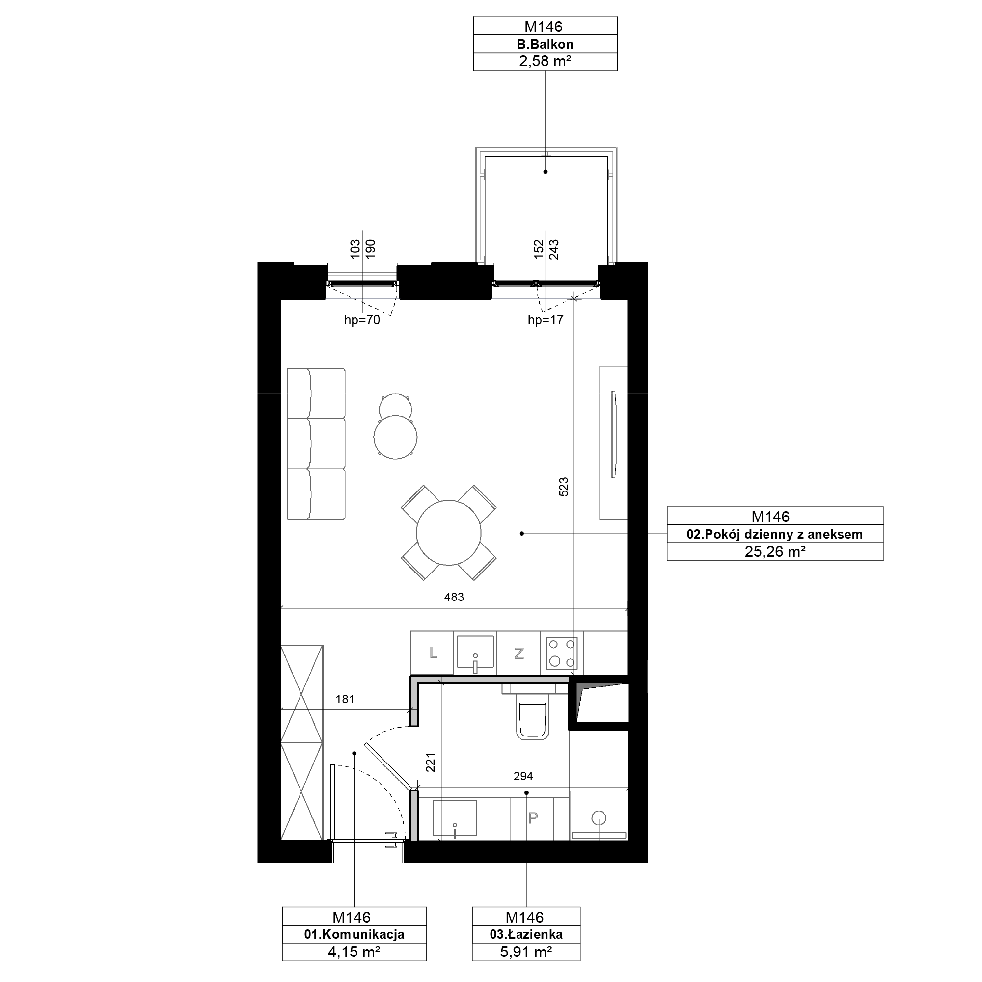 Epika Jeżyce Poznań mieszkanie deweloperskie na 4 piętrze z 1 pokojem