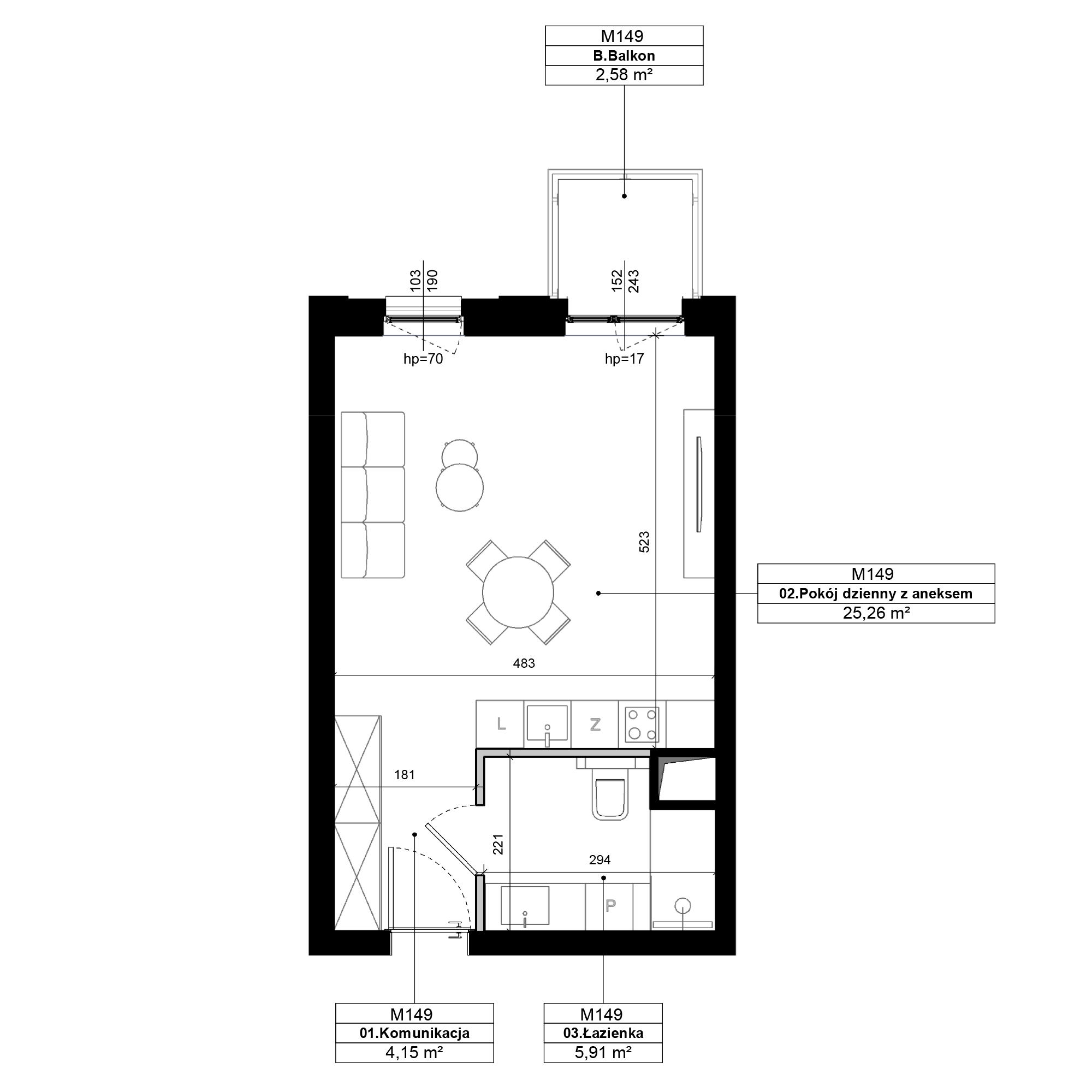 Epika Jeżyce Poznań mieszkanie deweloperskie na 4 piętrze z 1 pokojem