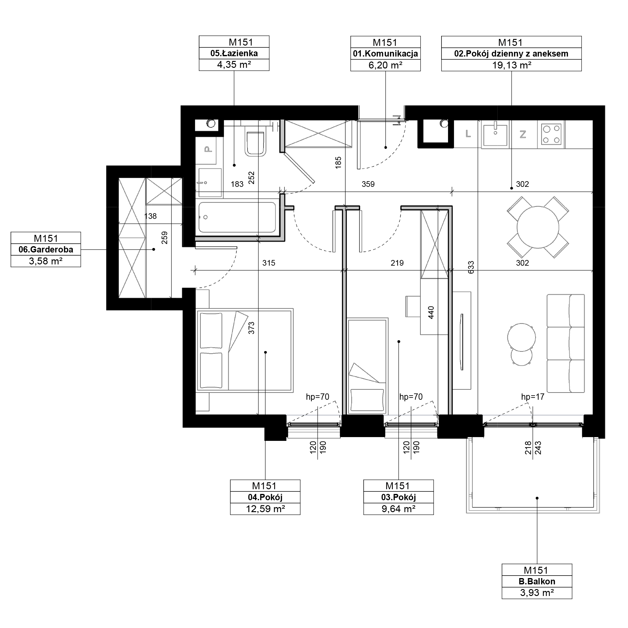 Epika Jeżyce Poznań mieszkanie deweloperskie na 4 piętrze z 3 pokojami