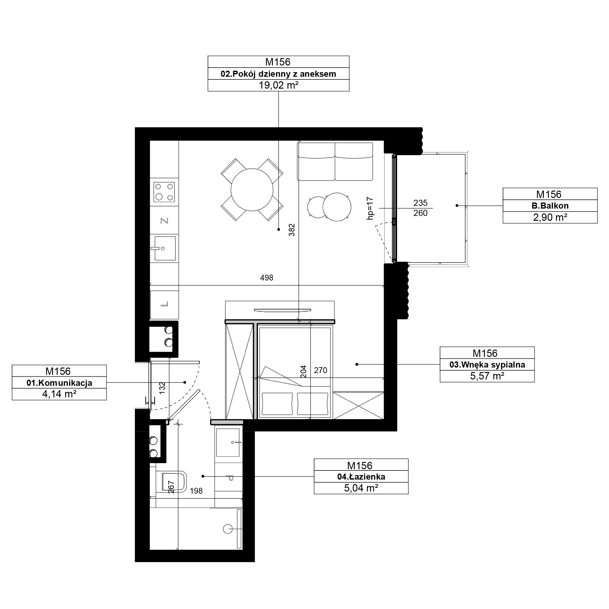 Epika Jeżyce Poznań mieszkanie deweloperskie na 4 piętrze z 1 pokojem