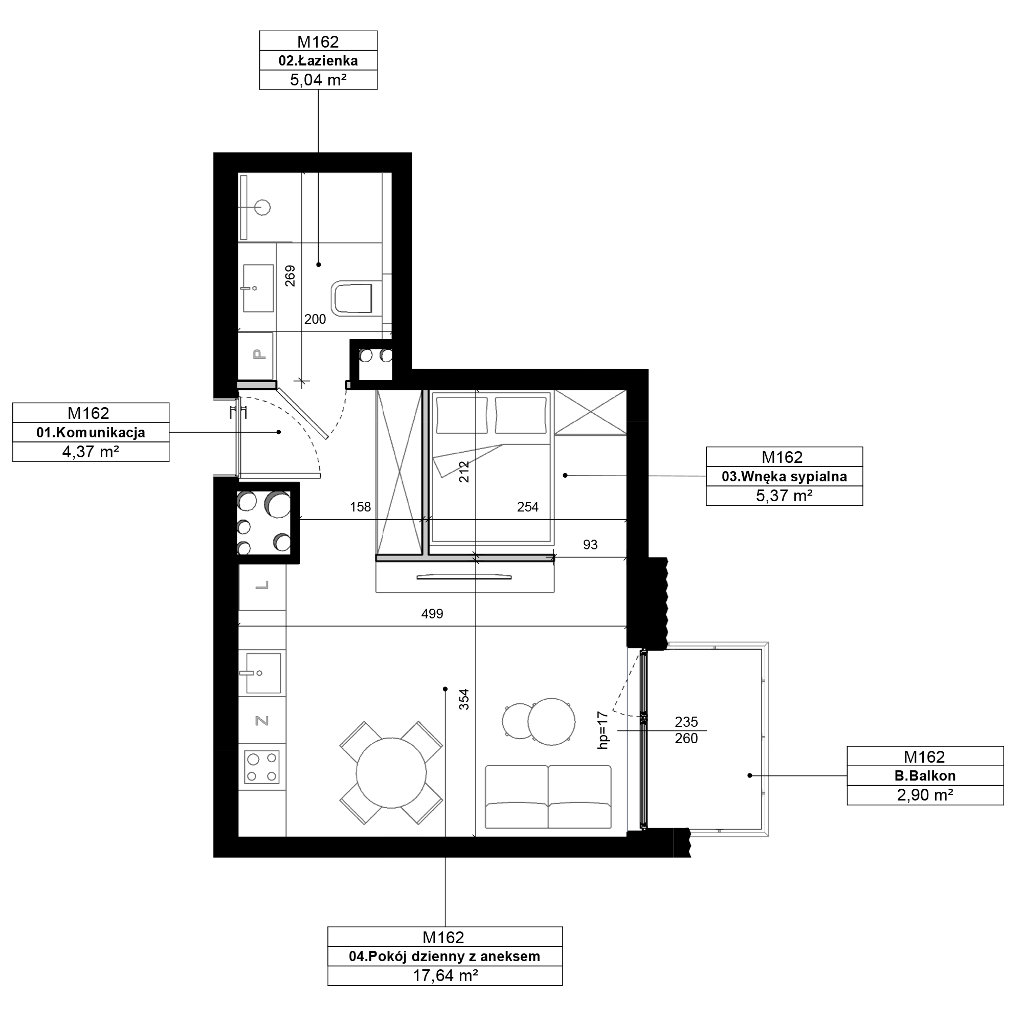 Epika Jeżyce Poznań mieszkanie deweloperskie na 4 piętrze z 1 pokojem